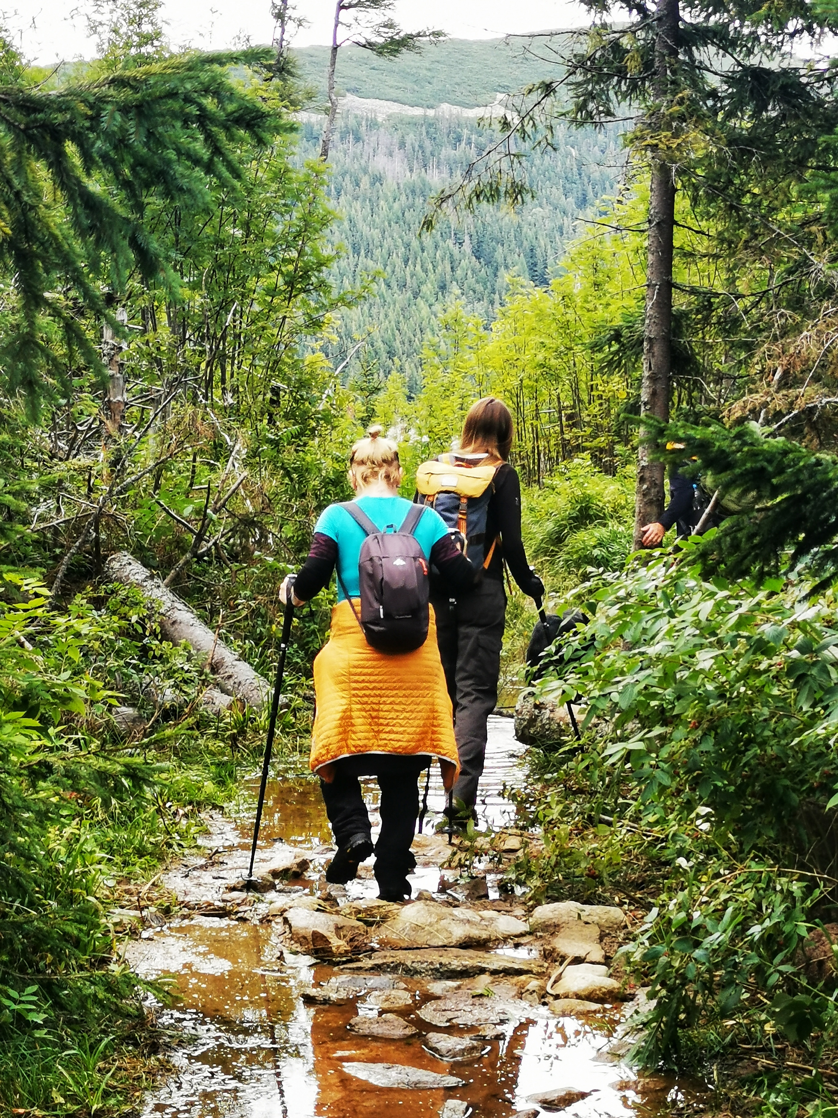 Parts of the path were flooded. But we managed.