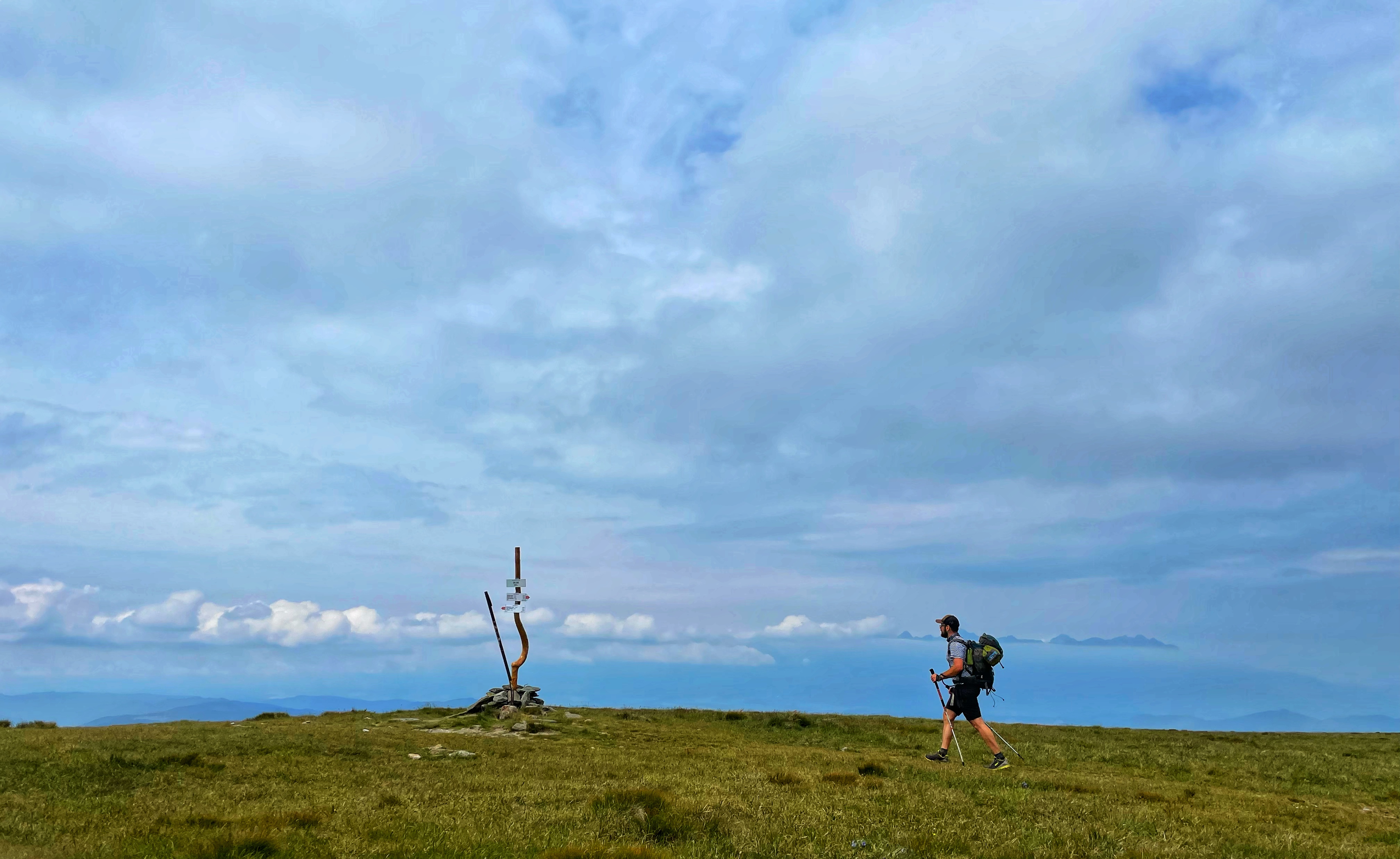 Crossing the ridge of the Low Tatras