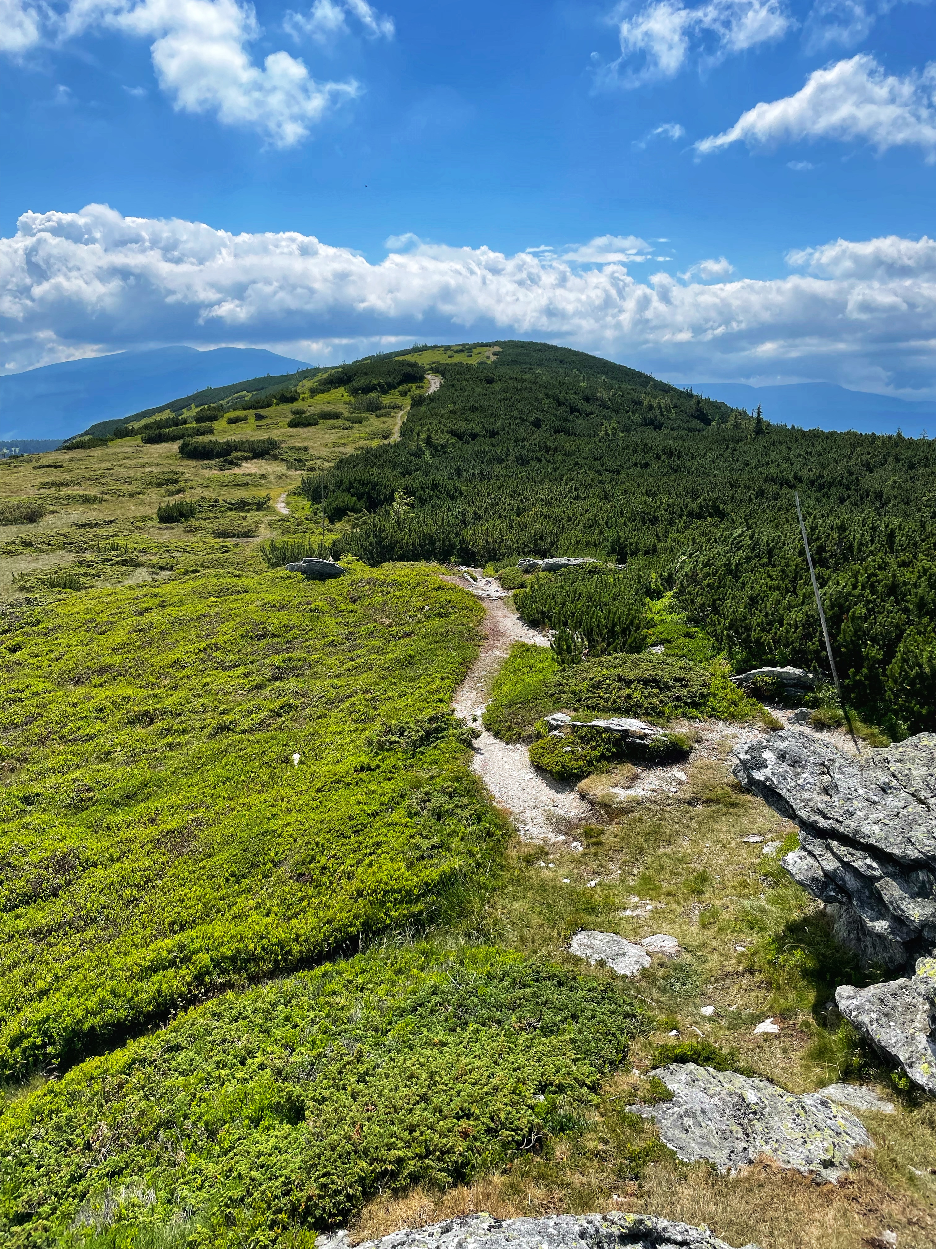 Crossing the ridge of the Low Tatras