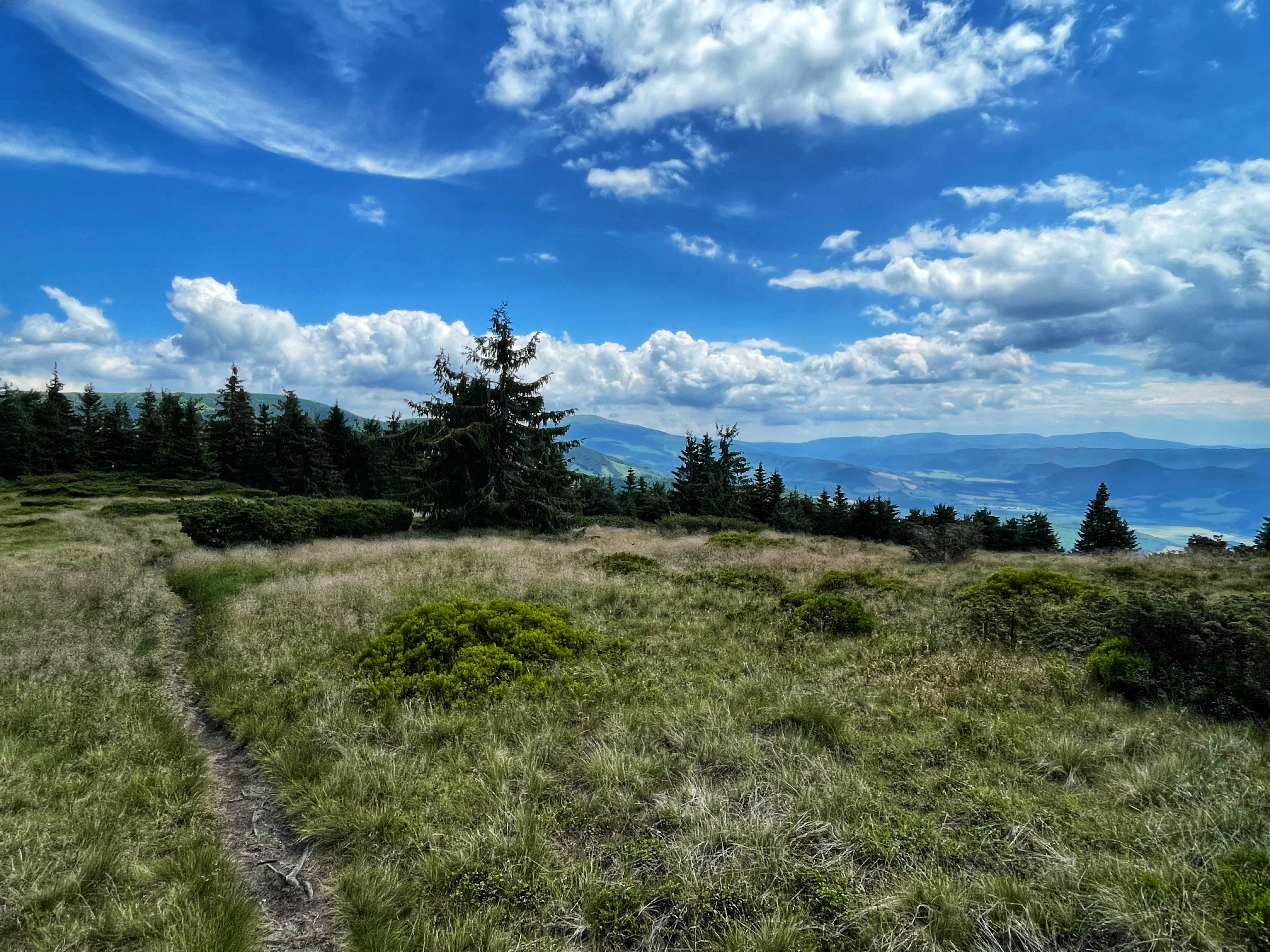 Crossing the ridge of the Low Tatras