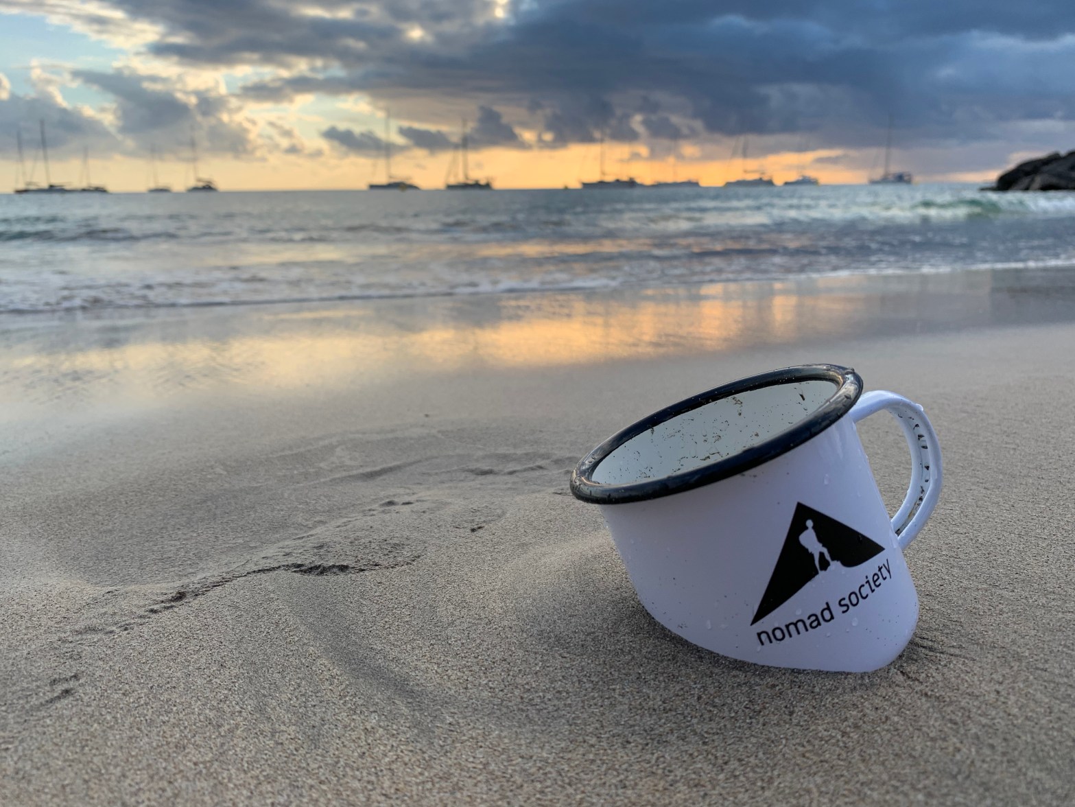 Nomad Society Mug visiting Tenerife, Spain.