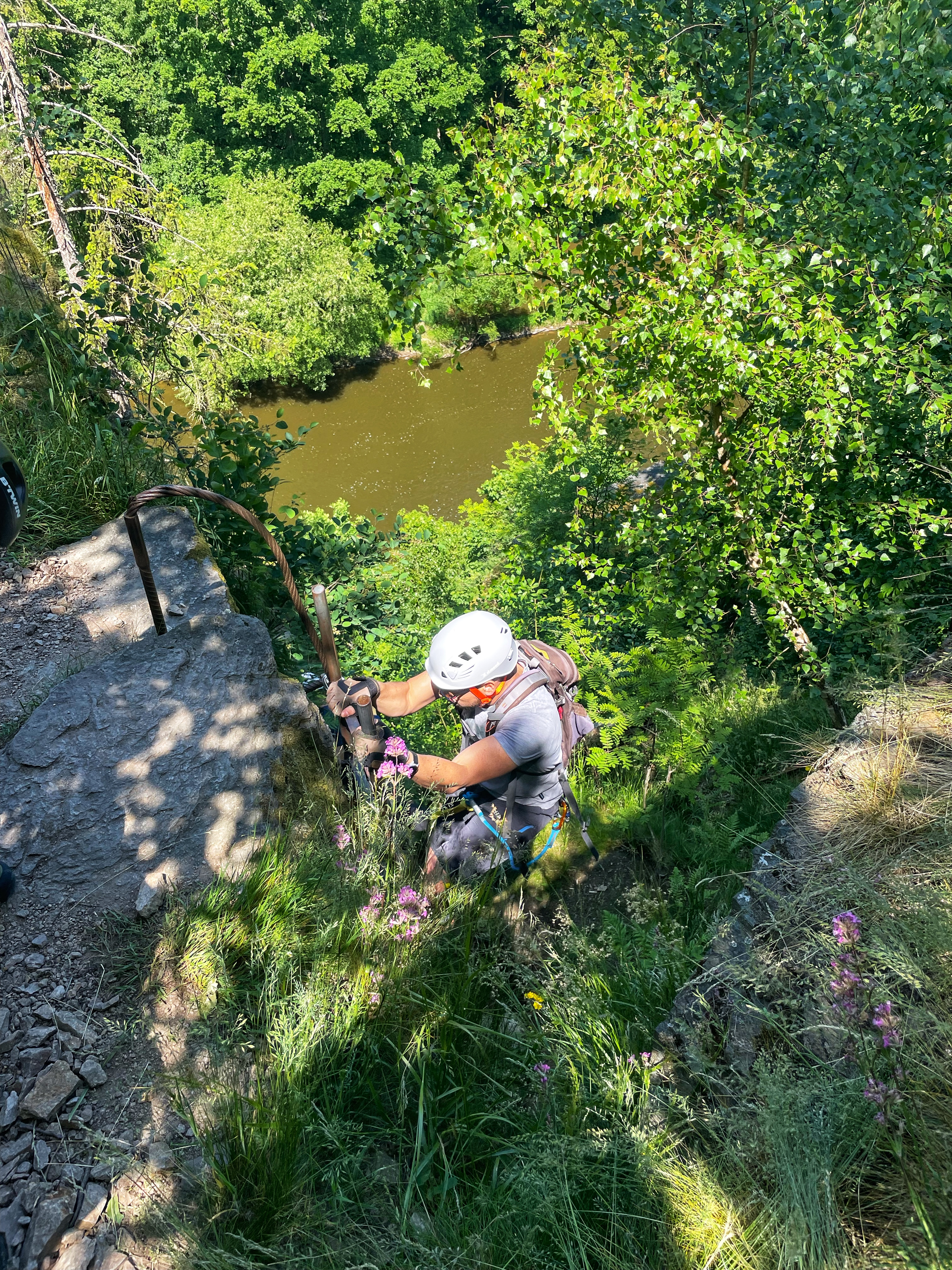 First you need to descend down to the river.